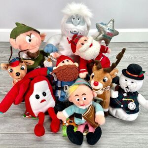 1999 Stuffins Rudolph Red Nosed Reindeer Island of Misfit Toys Beanie Plush Lot